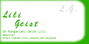 lili geist business card